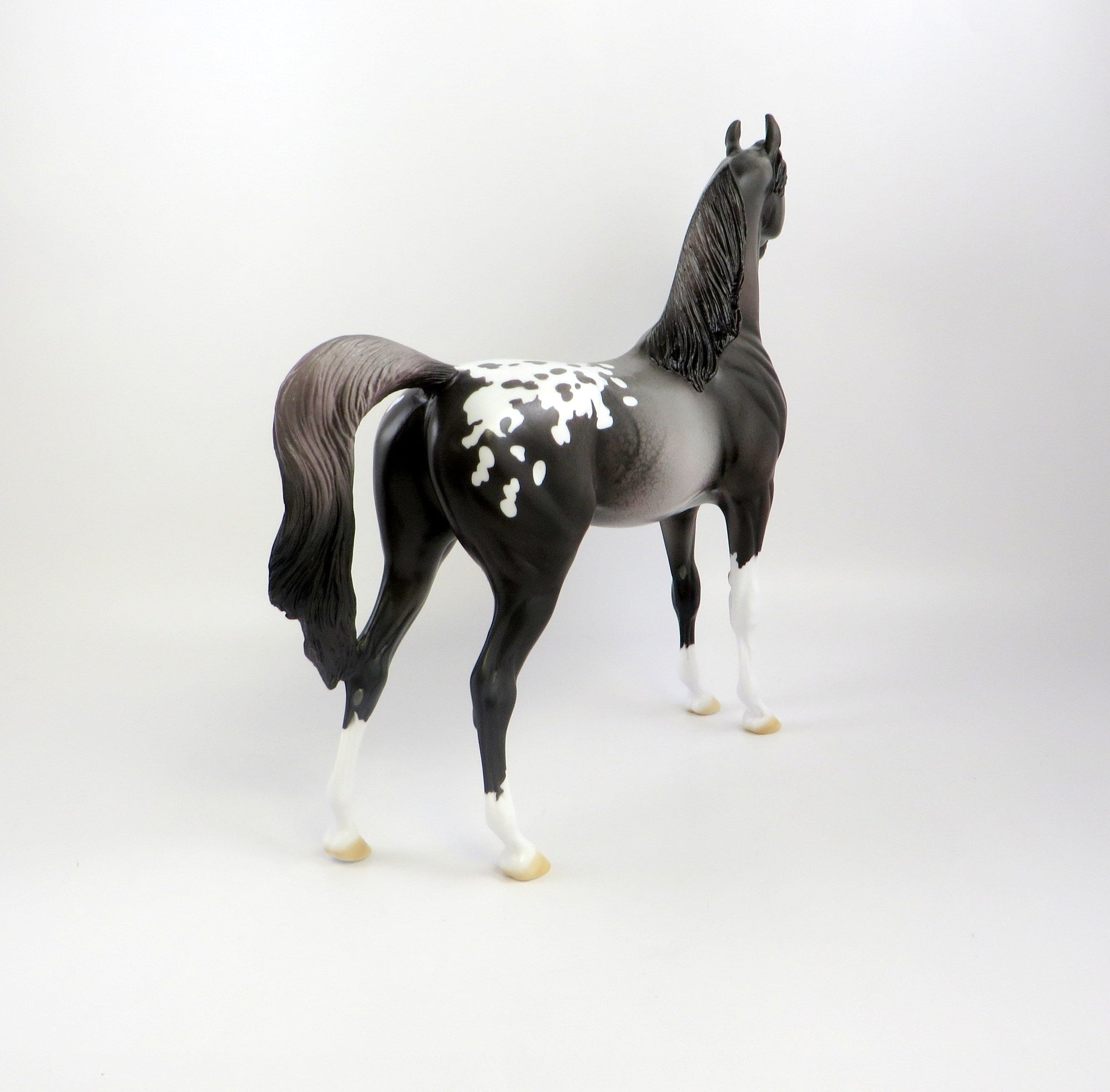 MILOSH-OOAK ROSE GREY APPALOOSA ARBIAN MODEL HORSE EQ 19