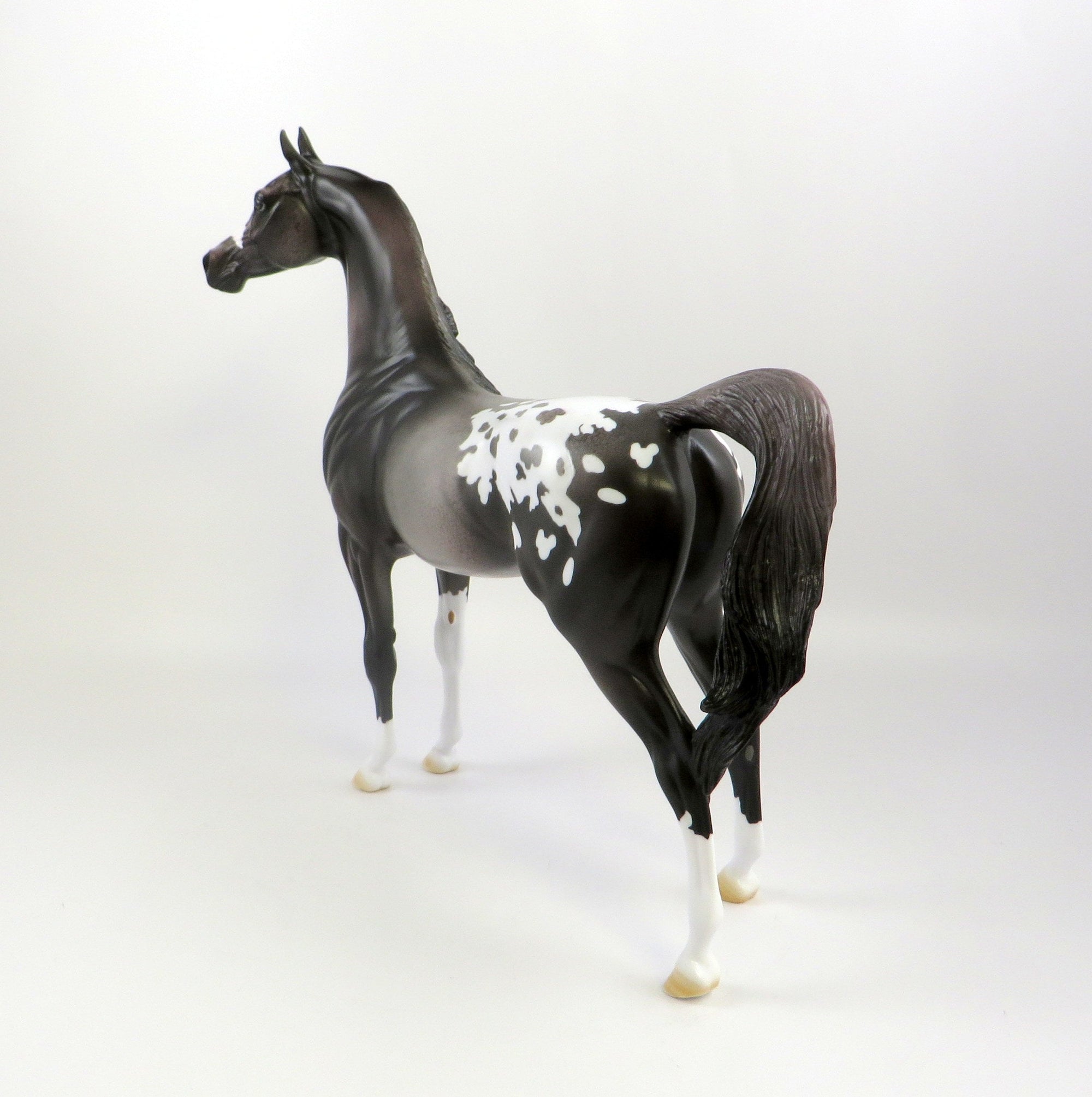 MILOSH-OOAK ROSE GREY APPALOOSA ARBIAN MODEL HORSE EQ 19