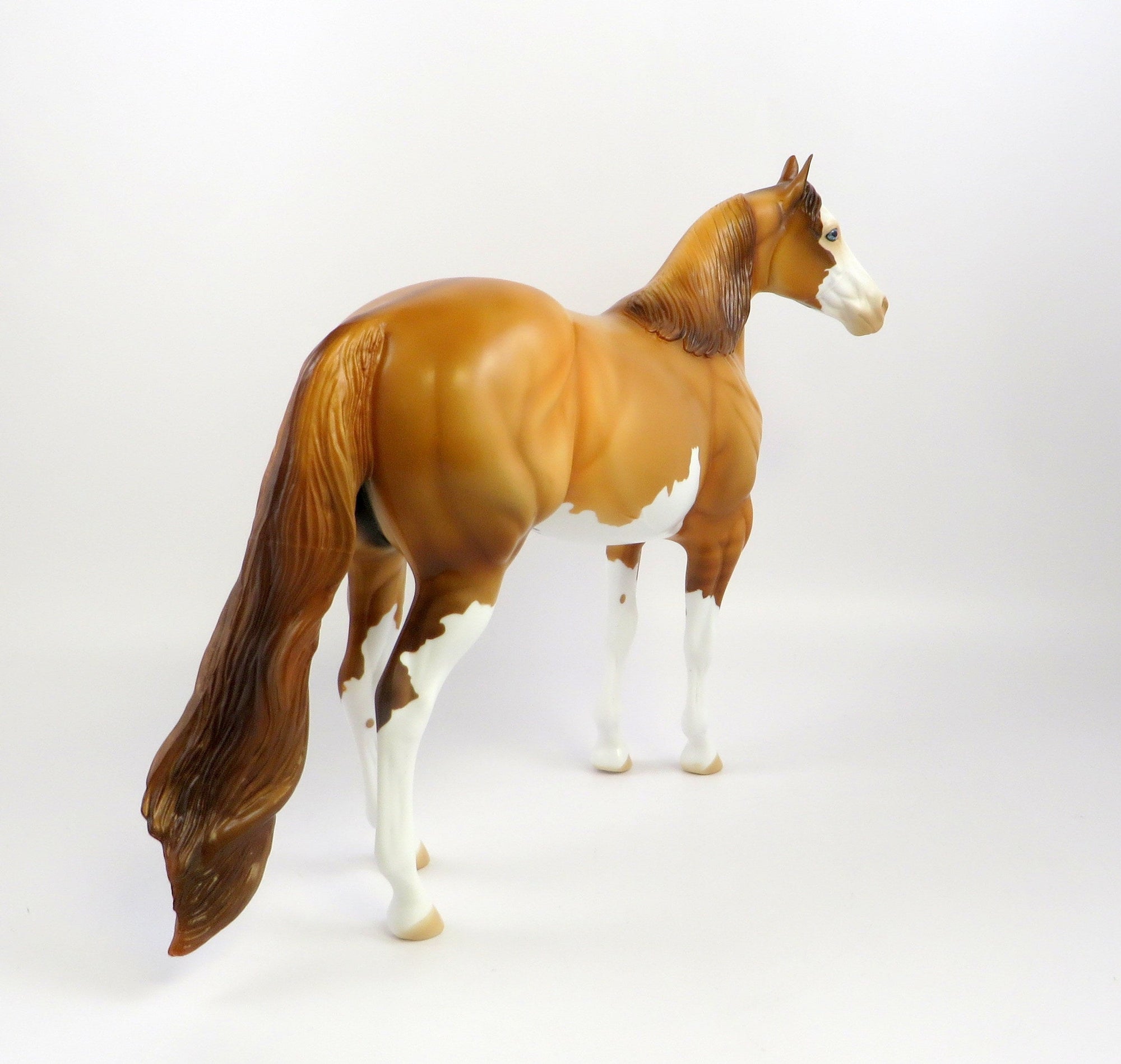 MIRCHE-OOAK RED DUN SPLASH ISH MODEL HORSE EQ 19