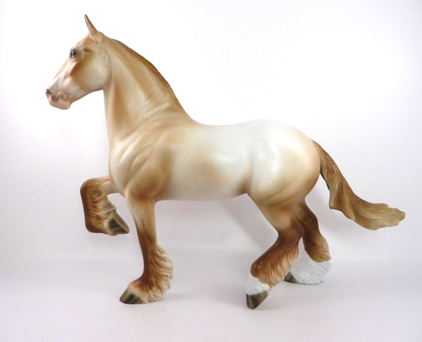 MISTER MIRACLE - OOAK CHESTNUT ROAN TROTTING DRAFTER BY AUDREY DIXON 1/14/20