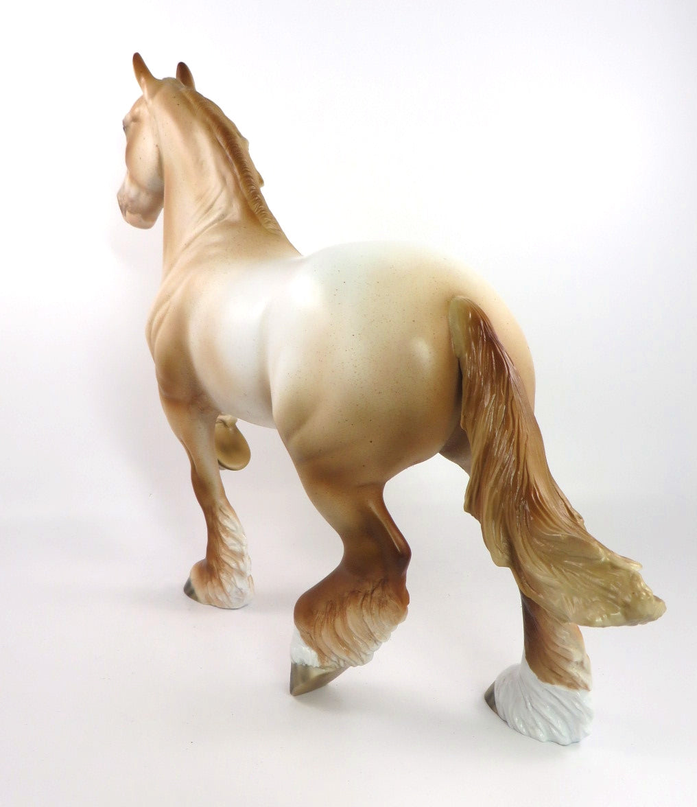 MISTER MIRACLE - OOAK CHESTNUT ROAN TROTTING DRAFTER BY AUDREY DIXON 1/14/20