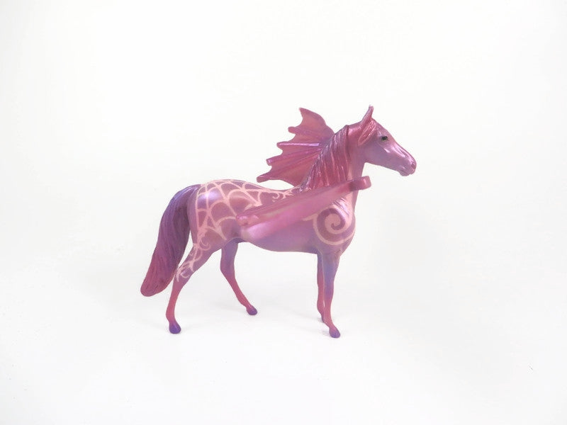 BLAIR -OOAK PINK HALLOWEEN DECORATOR MORGAN BAT CHIP MODEL HORSE BY KAYLA WESSE MM19
