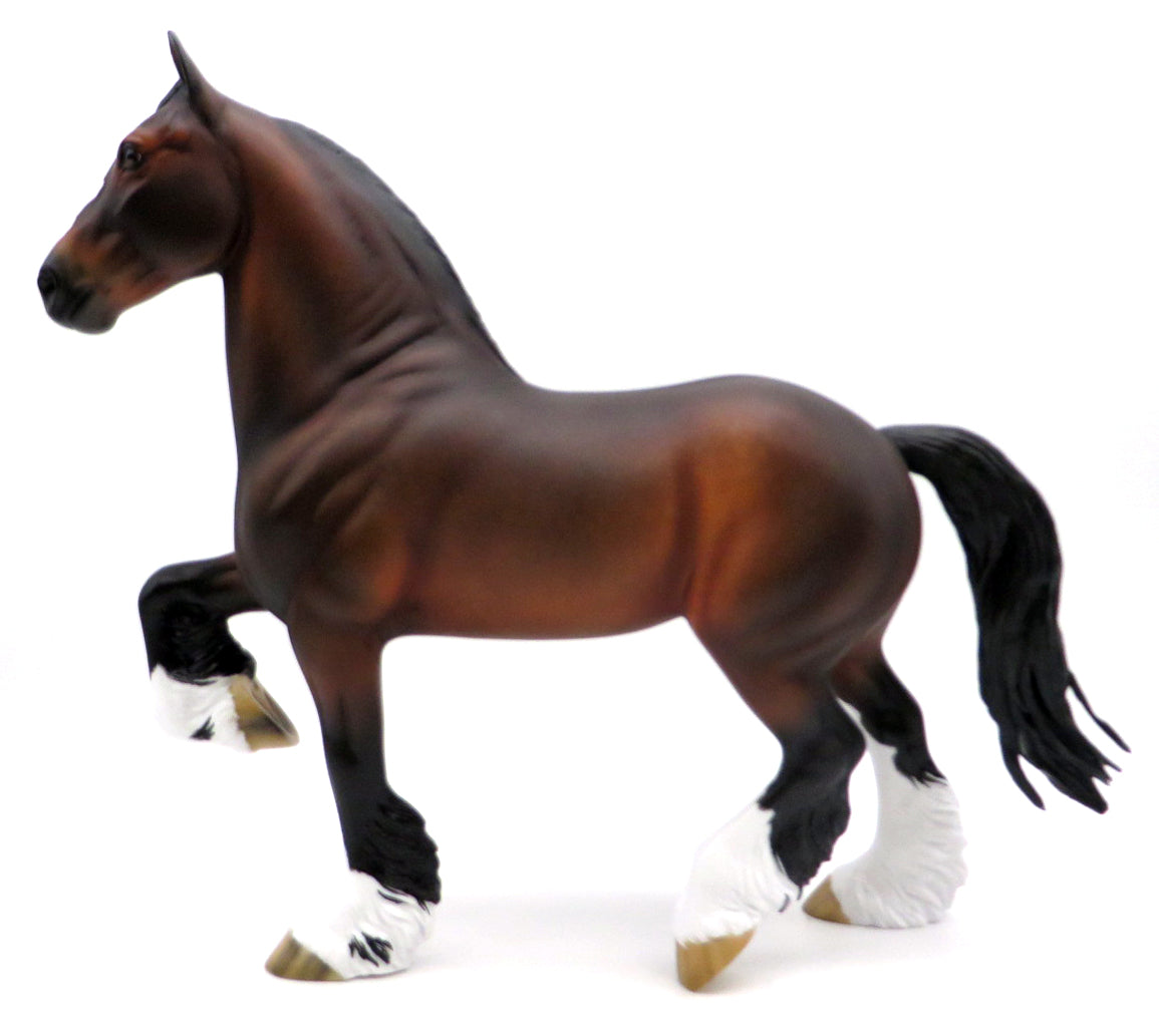 Monsoon Wind-OOAK Dapple Dapple Bay Trotting Drafter Painted by Ellen Robbins 1/10/21