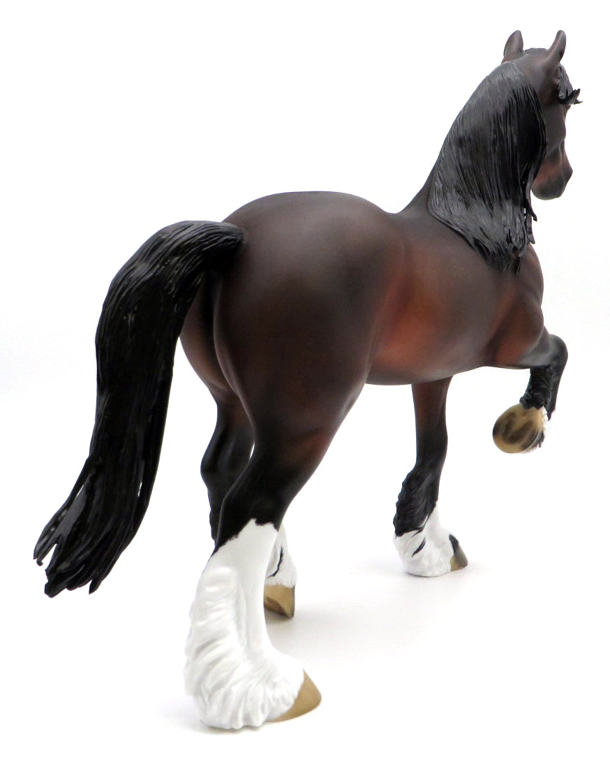 Monsoon Wind-OOAK Dapple Dapple Bay Trotting Drafter Painted by Ellen Robbins 1/10/21