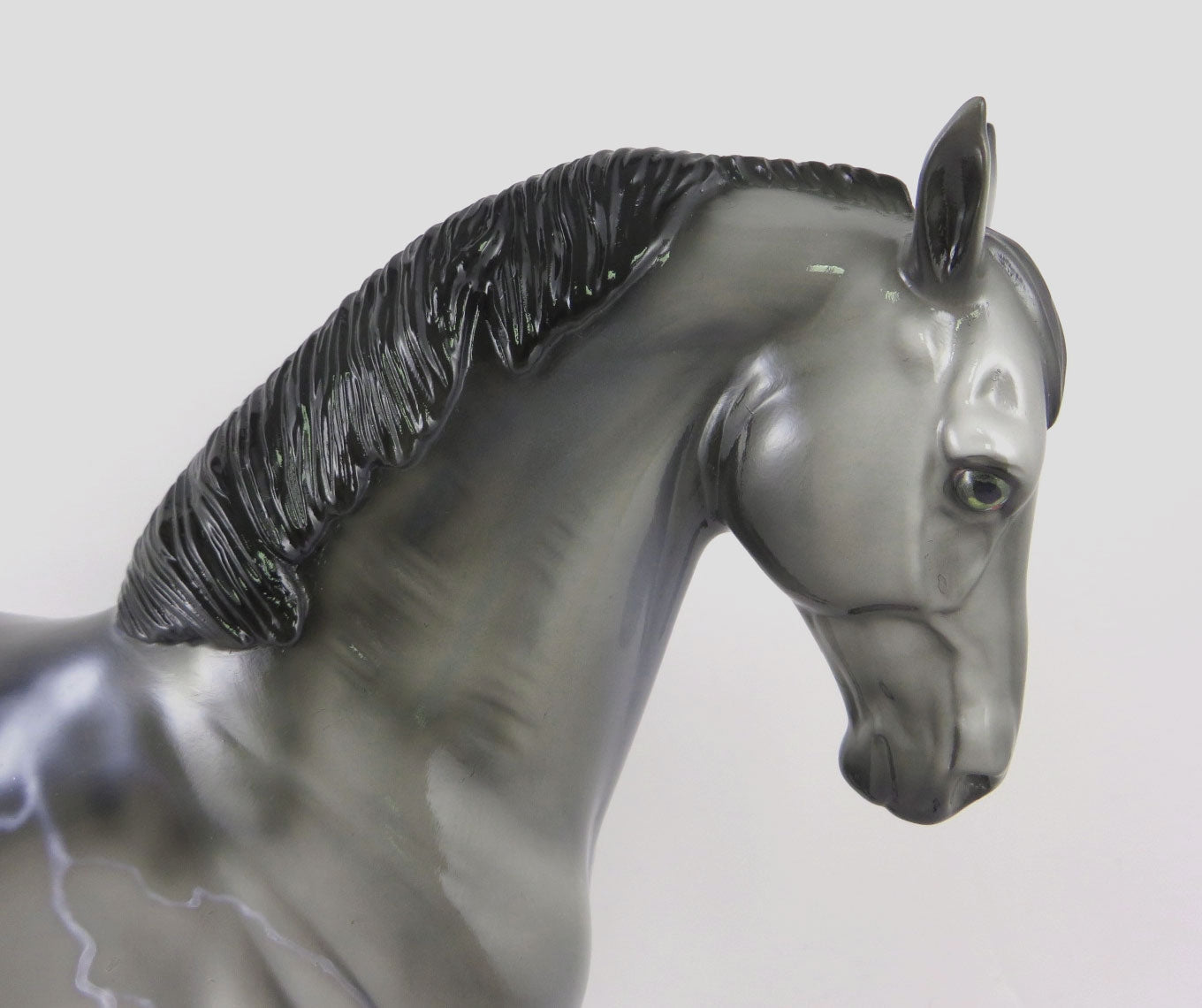 MONSTROSITY - OOAK GREY &amp; BLACK WITH GREEN MONSTER DECORATOR BY DAWN QUICK MM19