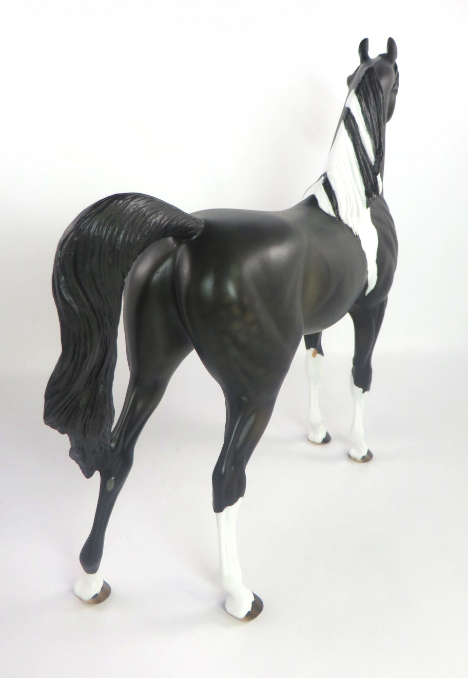 MOON MIST-OOAK DAPPLE BLACK PINTO ARABIAN MODEL HORSE 2/12/20