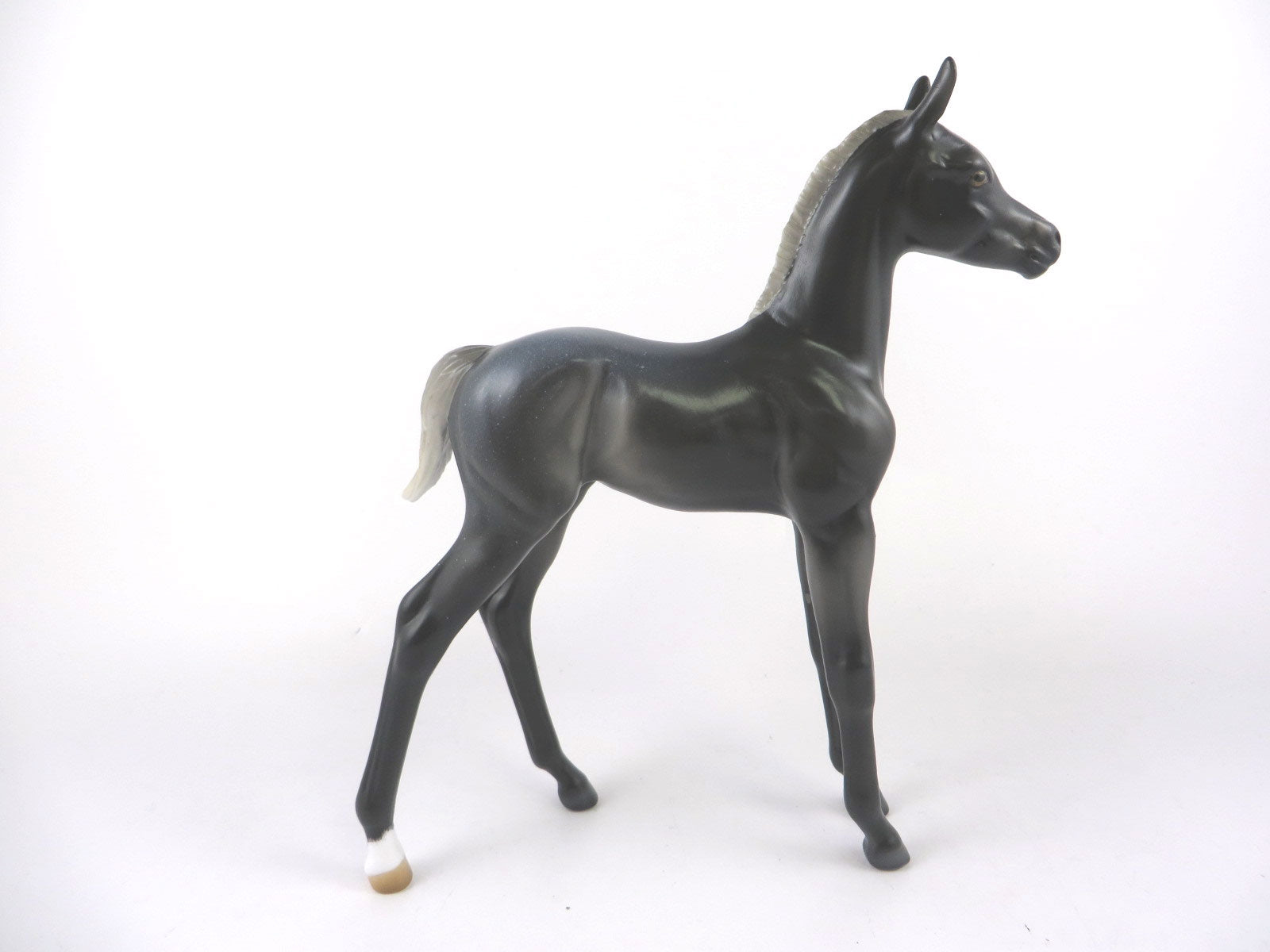 MOONLIGHT MAGIC - LE-3 BLACK ROAN ARAB FOAL MODEL HORSE BY AUDREY DIXON MM19