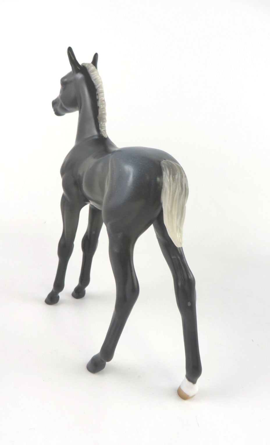 MOONLIGHT MAGIC - LE-3 BLACK ROAN ARAB FOAL MODEL HORSE BY AUDREY DIXON MM19