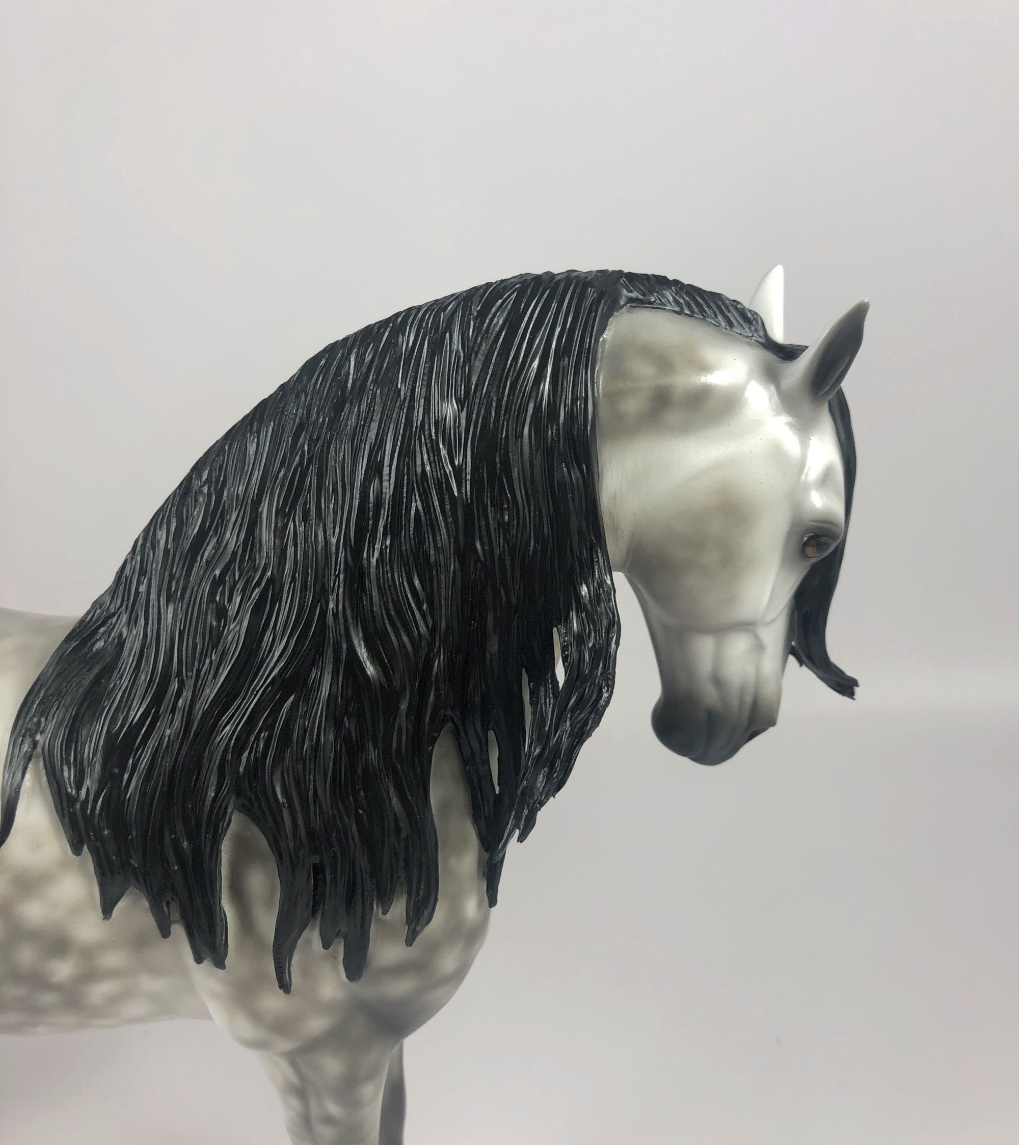 MOONLIGHT-OOAK STAR DAPPLE GREY ANDALUSIAN BY SHERYL LEISURE LHS 2019