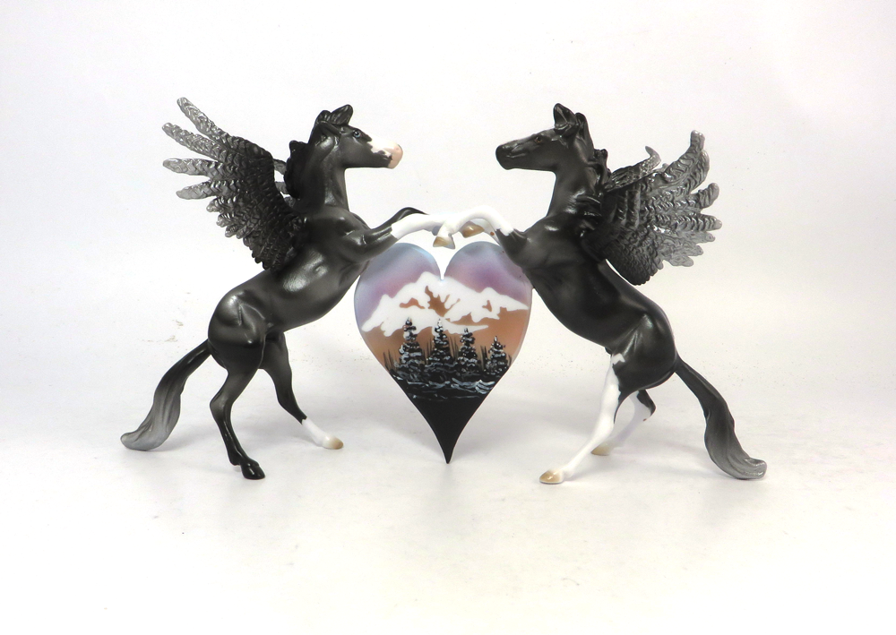 VISION OF LOVE- OOAK DOUBLE REARING PEGACHIPS HEART VALENTINE DECORATOR SB19