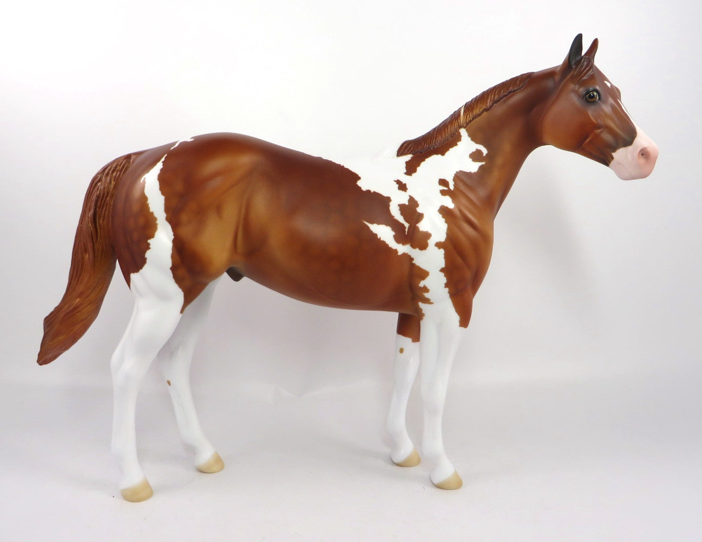 MOVIE TIME-OOAK DAPPLE CHESTNUT PINTO ISH MODEL HORSE PJ 2020