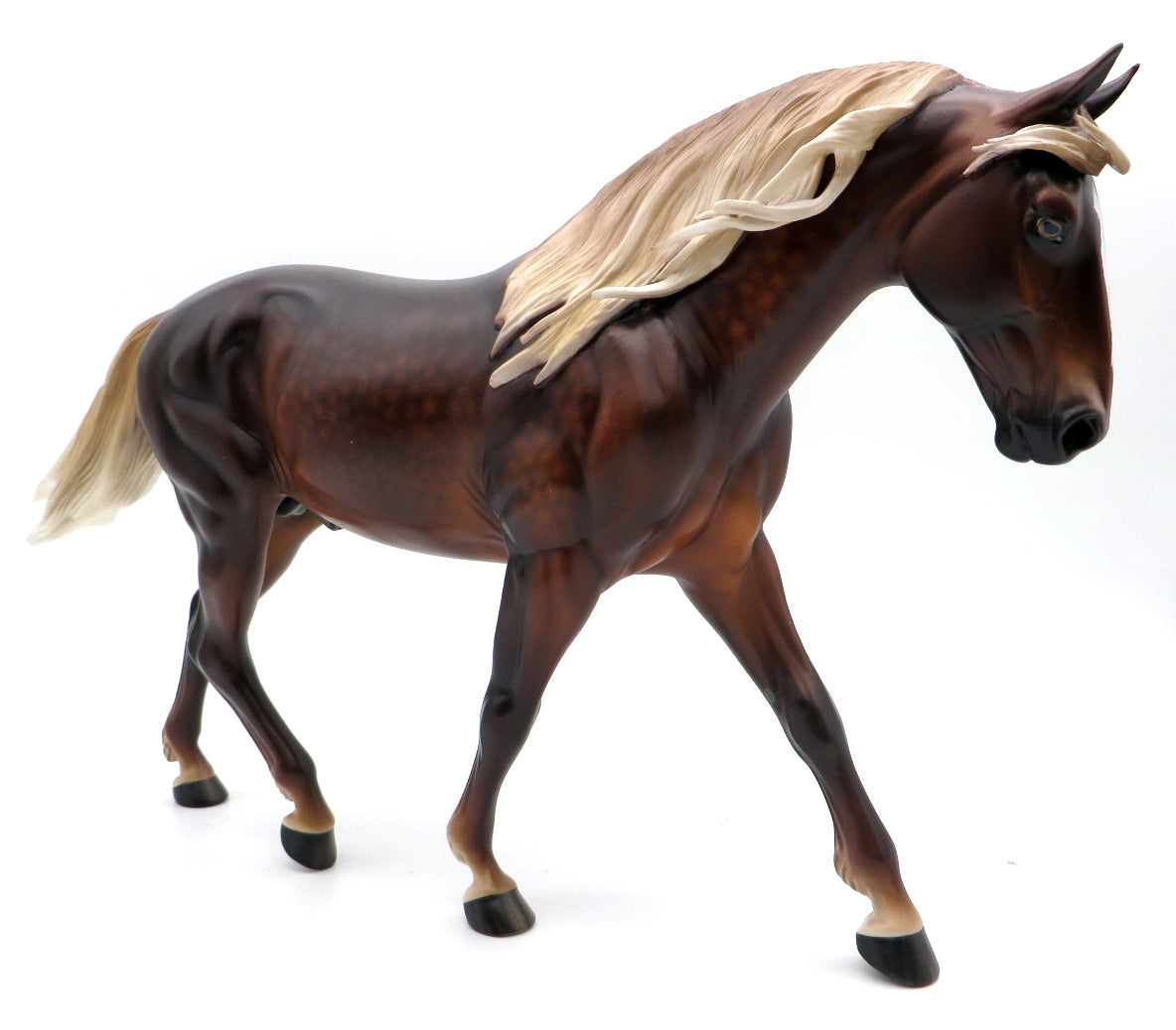 Mr. Postman-OOAK Burgundy Chestnut Irish Draft Painted by Sheryl Leisure 11/15/21