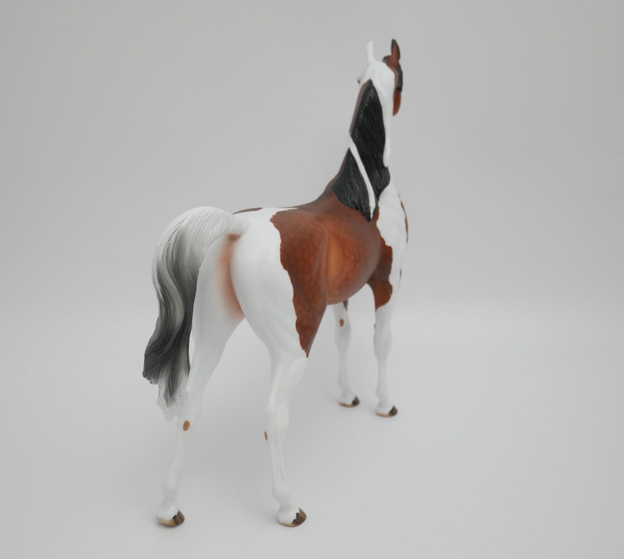 MUSTACHE-OOAK STAR DAPPLE BAY PAINT ARABIAN MODEL HORSE BY AUDREY DIXON  3/13/20