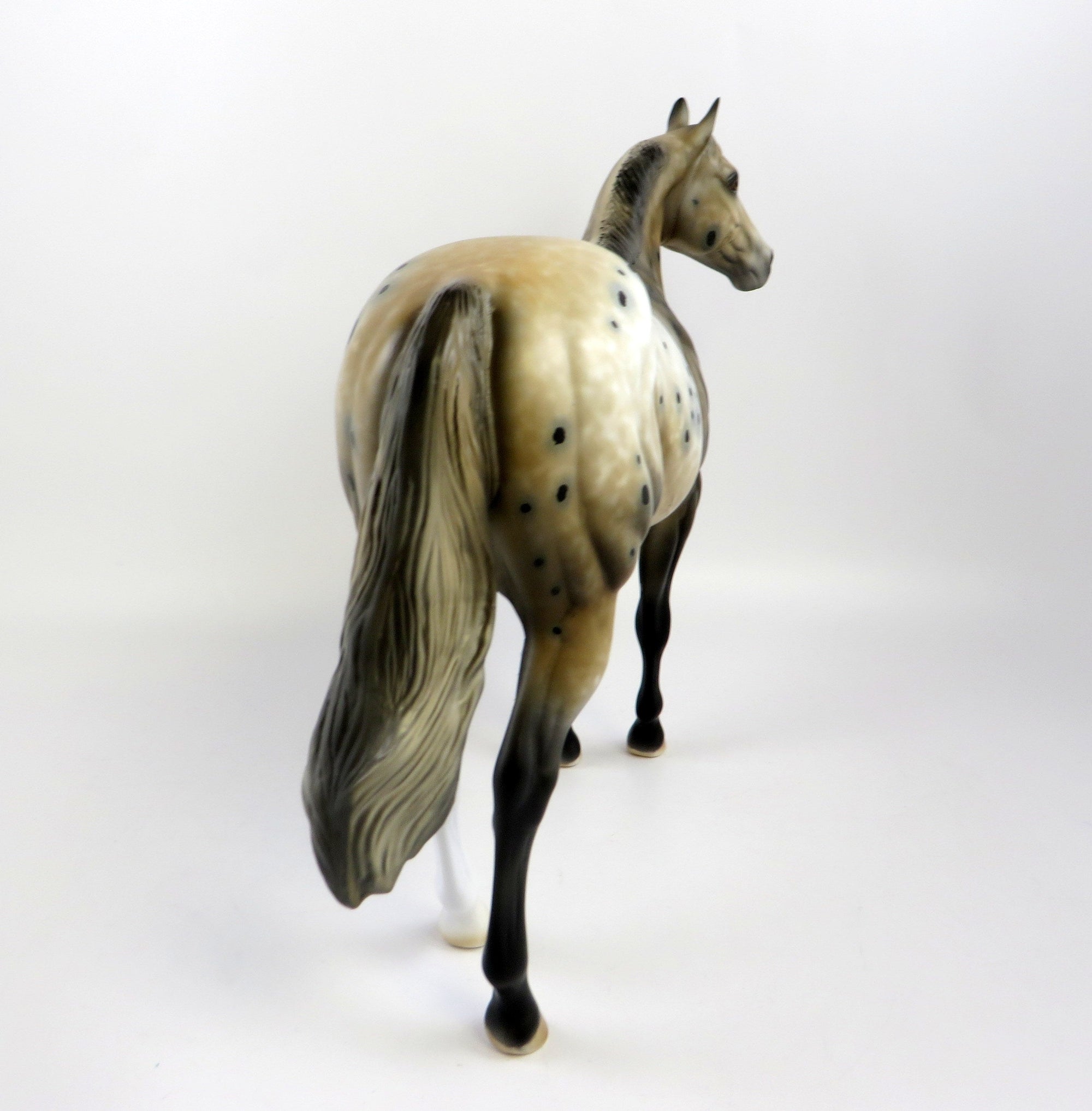 NICHOL-OOAK BUCKSKIN APPALOOSA MODEL HORSE EQ 19