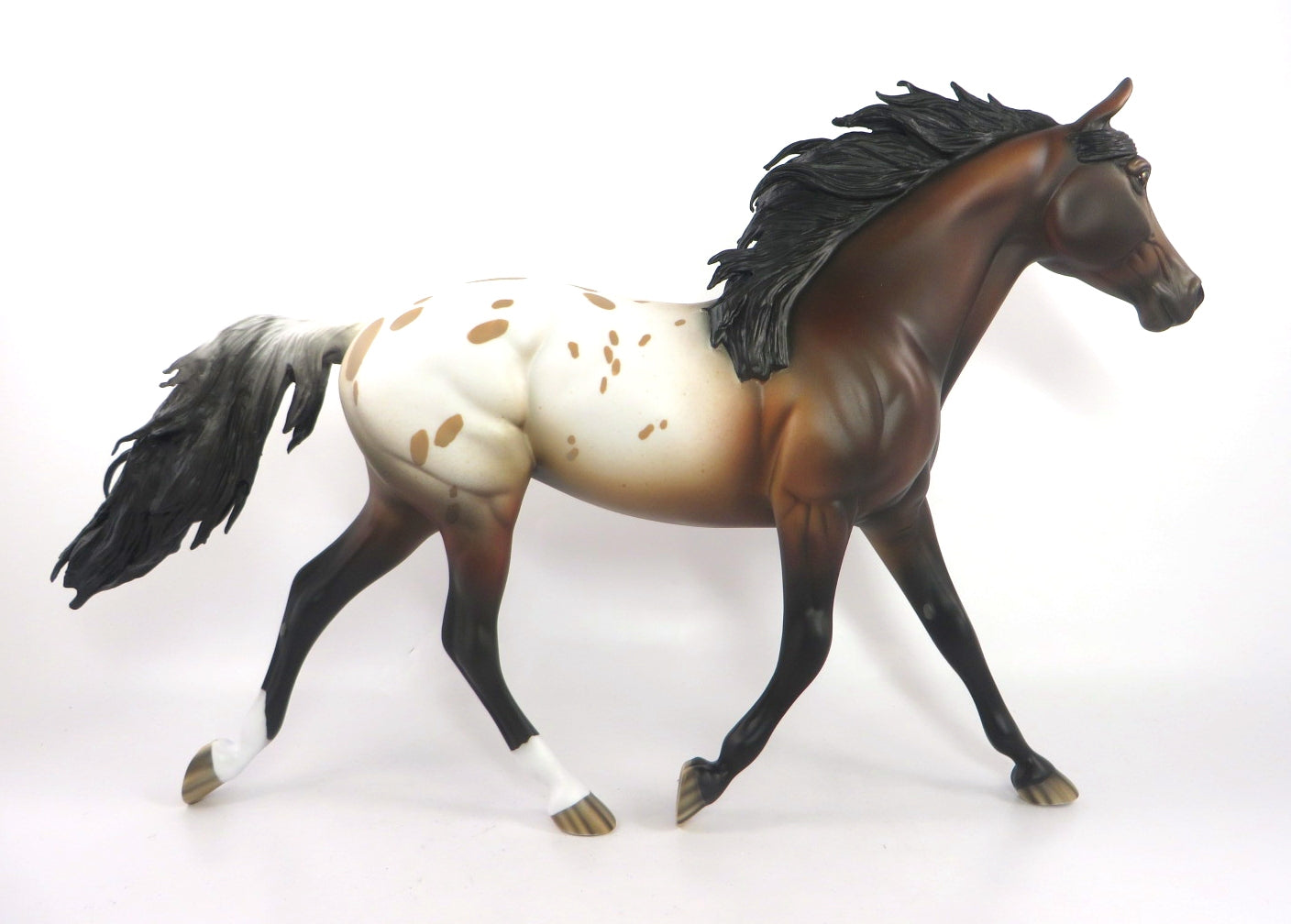 NIGHT FLIGHT- OOAK LIGHT BAY APPALOOSA PALOUSE MODEL HORSE BY MISSY FOX 1/14/20