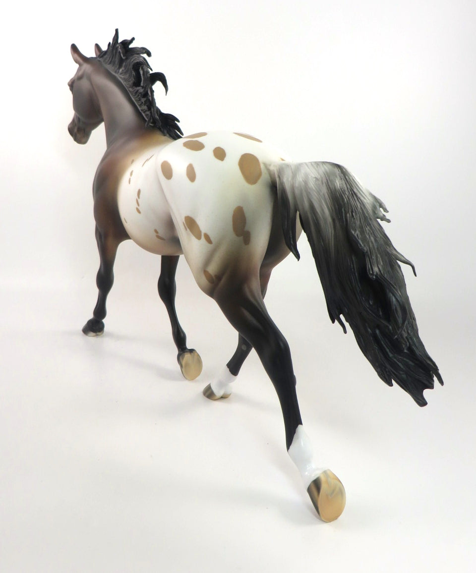 NIGHT FLIGHT- OOAK LIGHT BAY APPALOOSA PALOUSE MODEL HORSE BY MISSY FOX 1/14/20