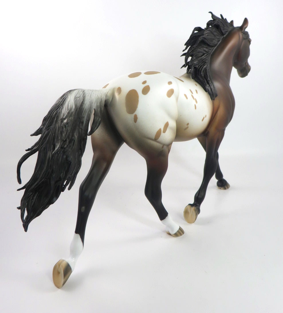 NIGHT FLIGHT- OOAK LIGHT BAY APPALOOSA PALOUSE MODEL HORSE BY MISSY FOX 1/14/20