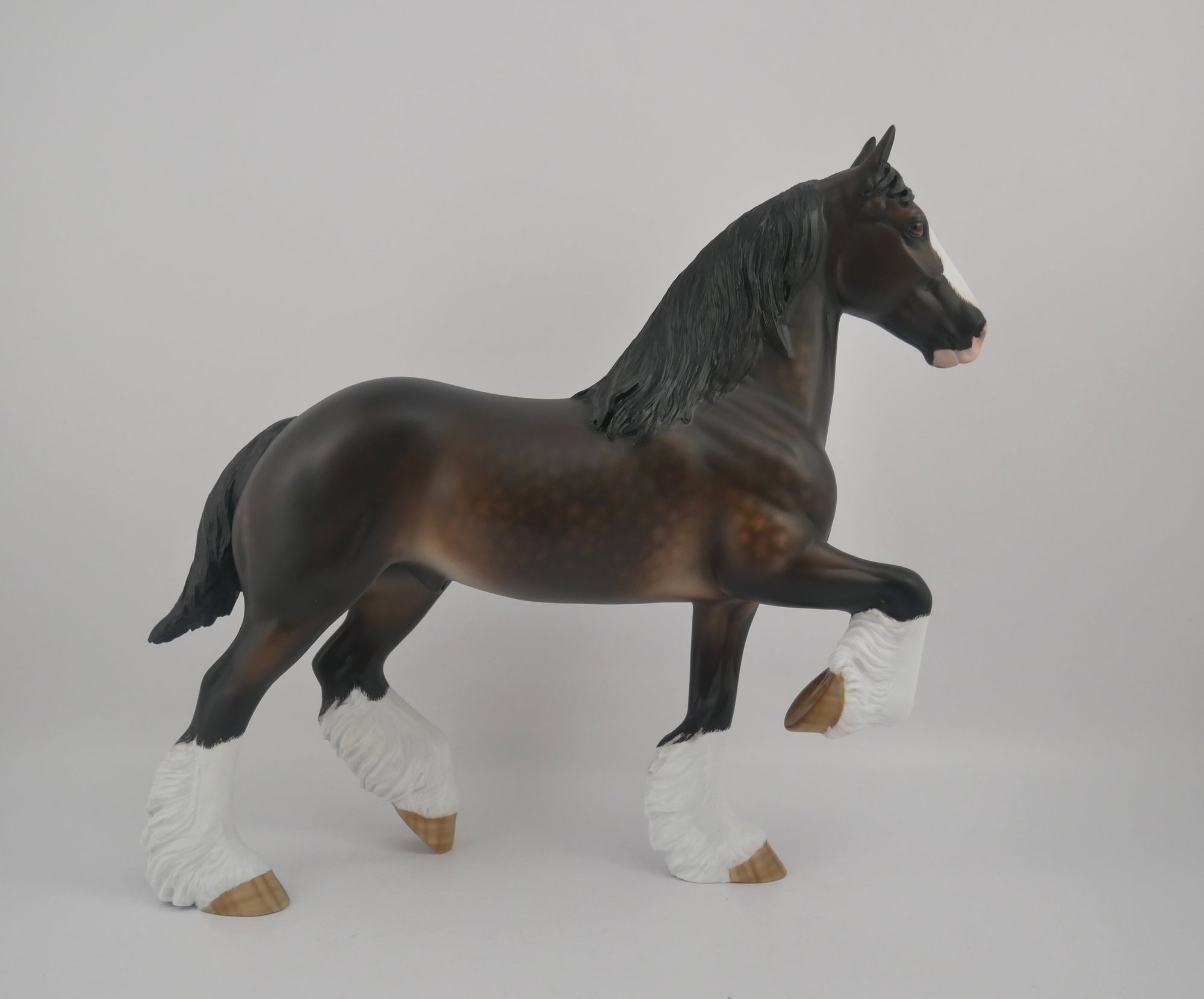 Niki De Saint Phalle-OOAK Dapple Bay Trotting Drafter by Sheryl Leisure