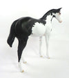 NILLY -OOAK BLACK &amp; WHITE PINTO WEALING MODEL HORSE 1/7/2020