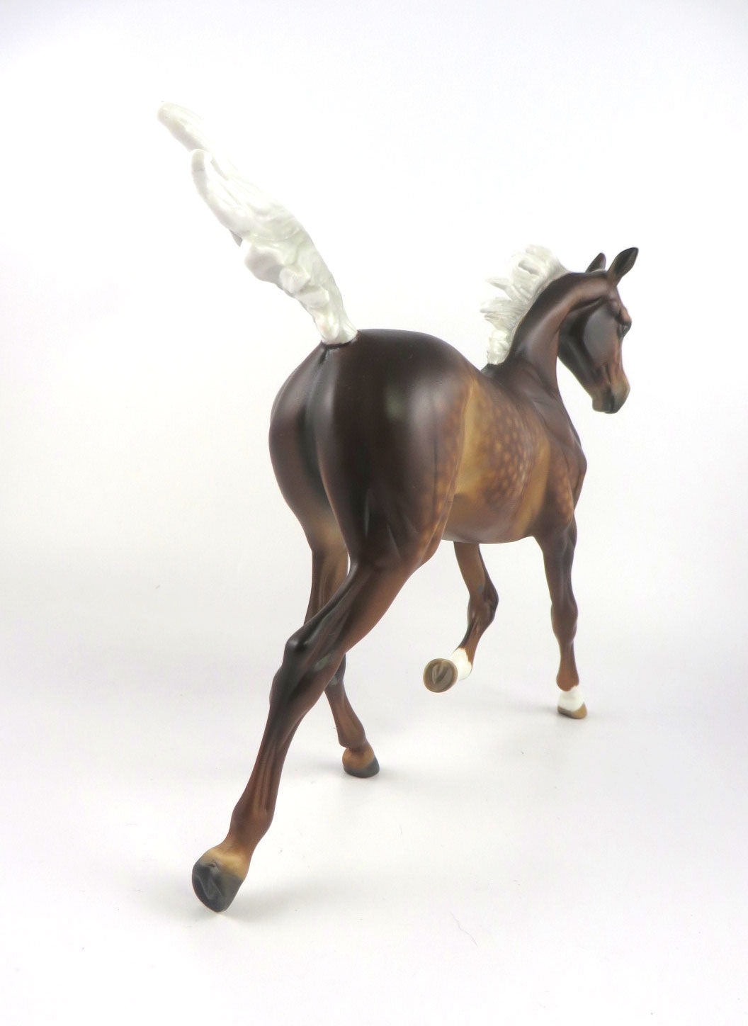 NOBODY&#39;S GHOUL - OOAK CHESTNUT ROAN YEARLING MODEL HORSE BY SHERYL LEISURE MM19