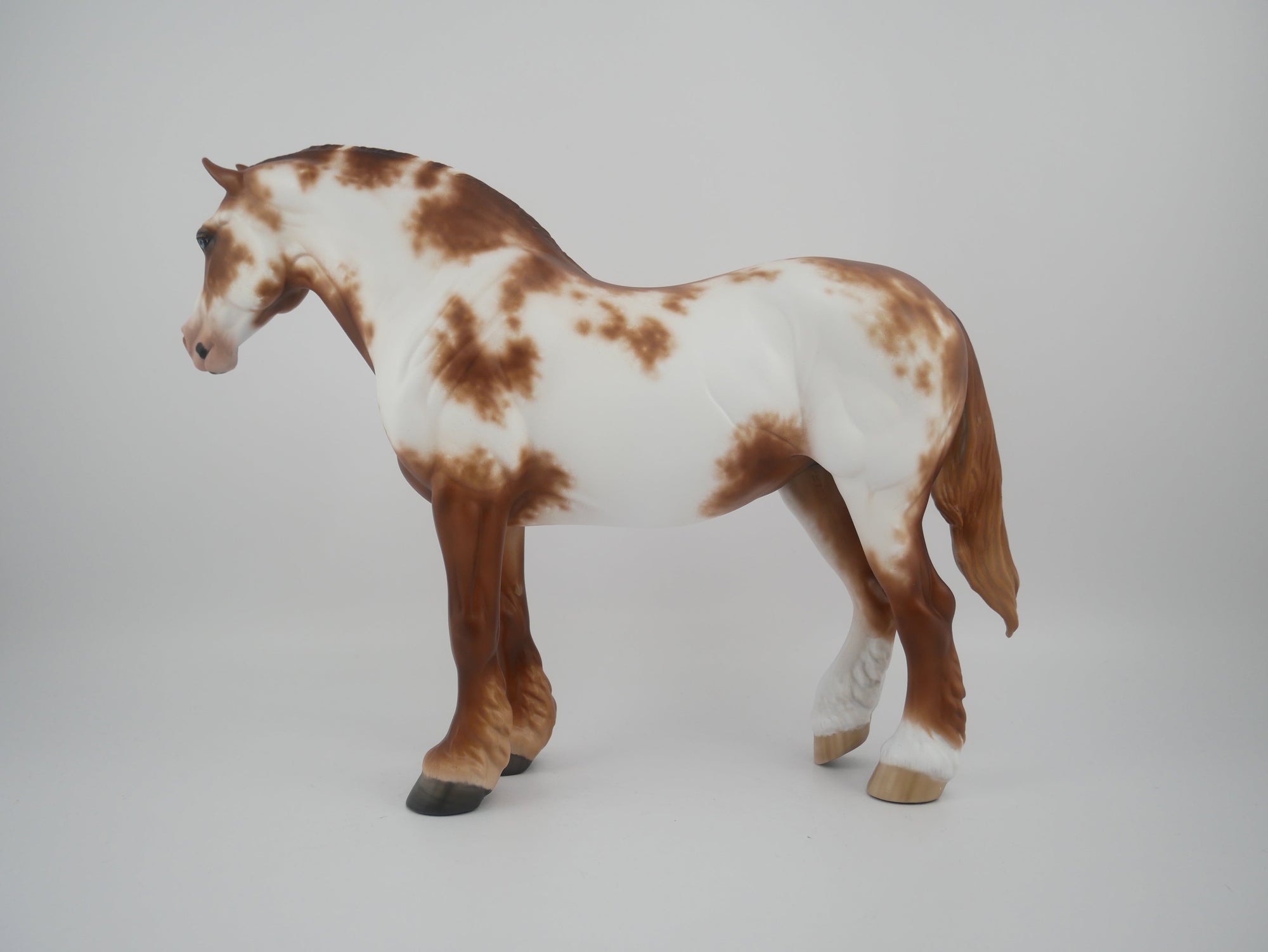 Novoue-OOAK Chestnut Sabino Heavy Draft Mare by Sheryl leisure