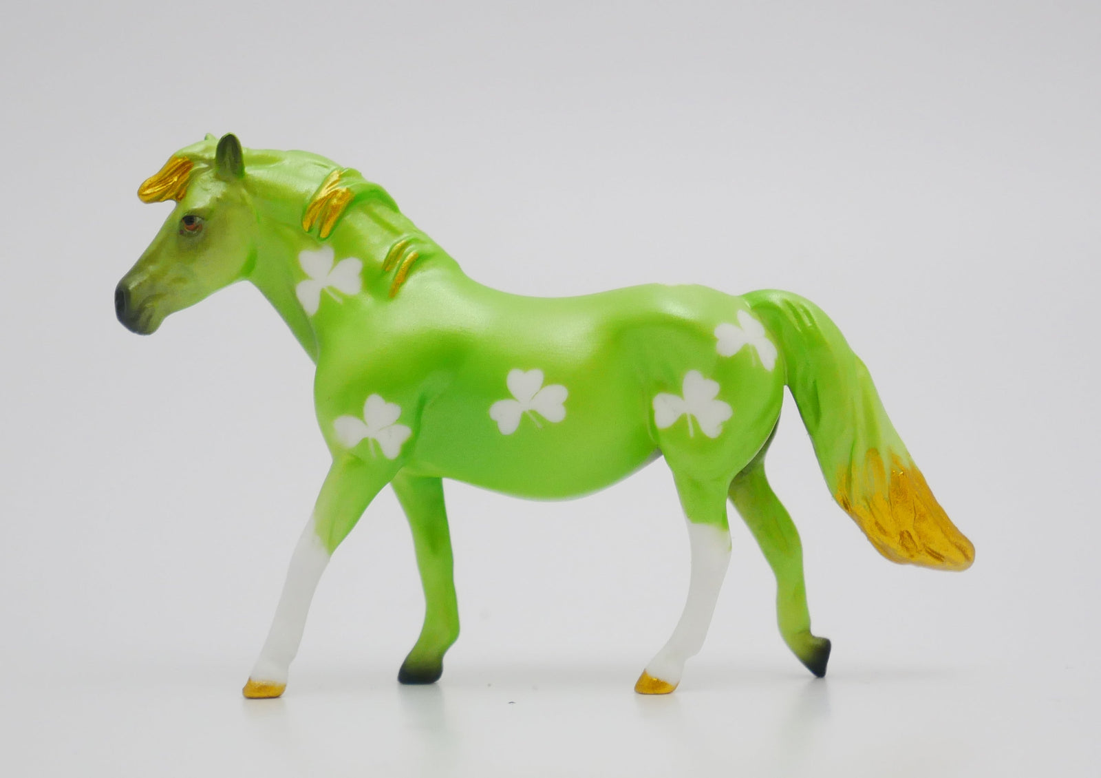 O' WEE - OOAK ST. PATRICKS DAY DECO PONY CHIP MODEL HORSE 3/13/20
