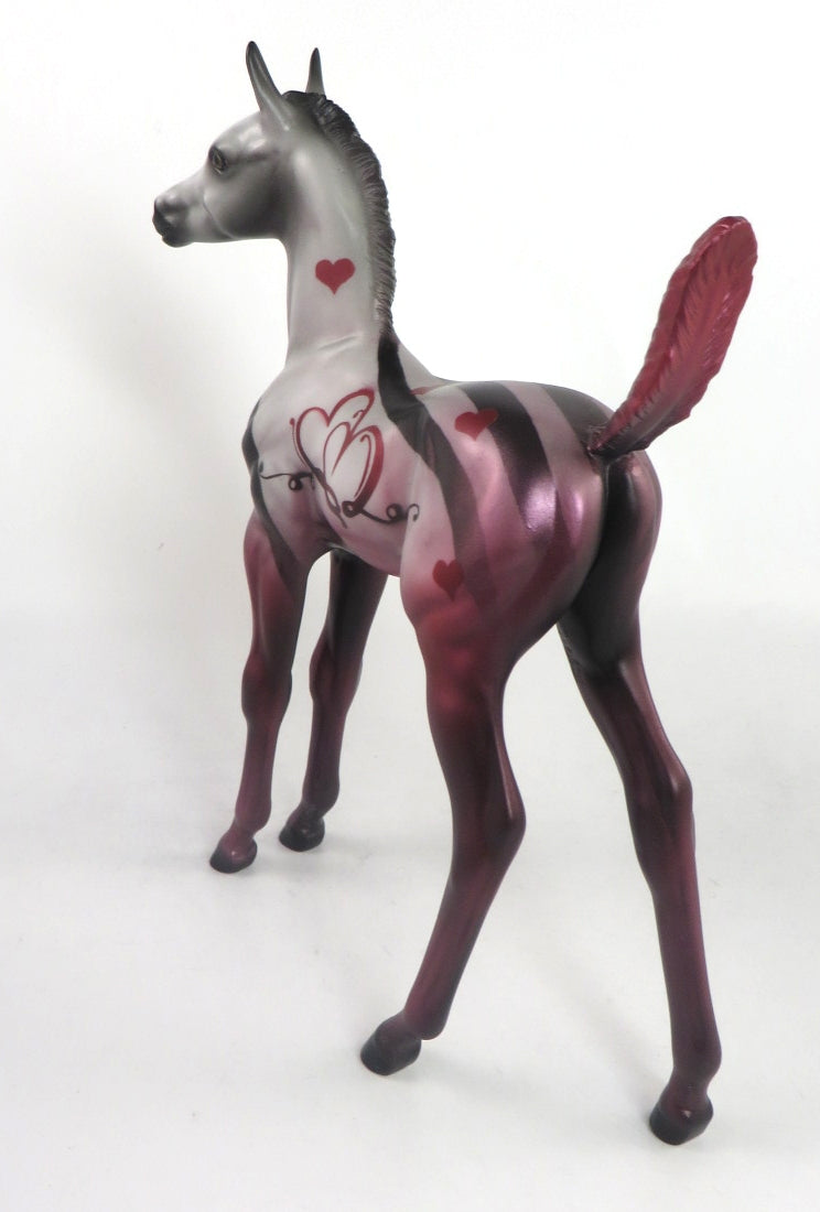 OLIVE YOU SO MUCH - OOAK PINK VALENTINE DECORATOR FOAL BY MISSY FOX 02/14/20