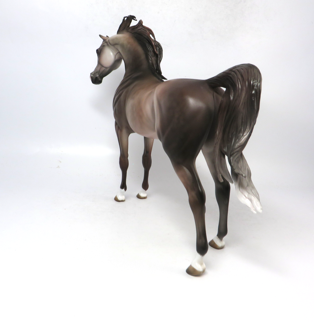 GUARD THE YARD- OOAK-ROSE GREY CM ARABIAN MODEL HORSE BY JULIE KEIM SB19