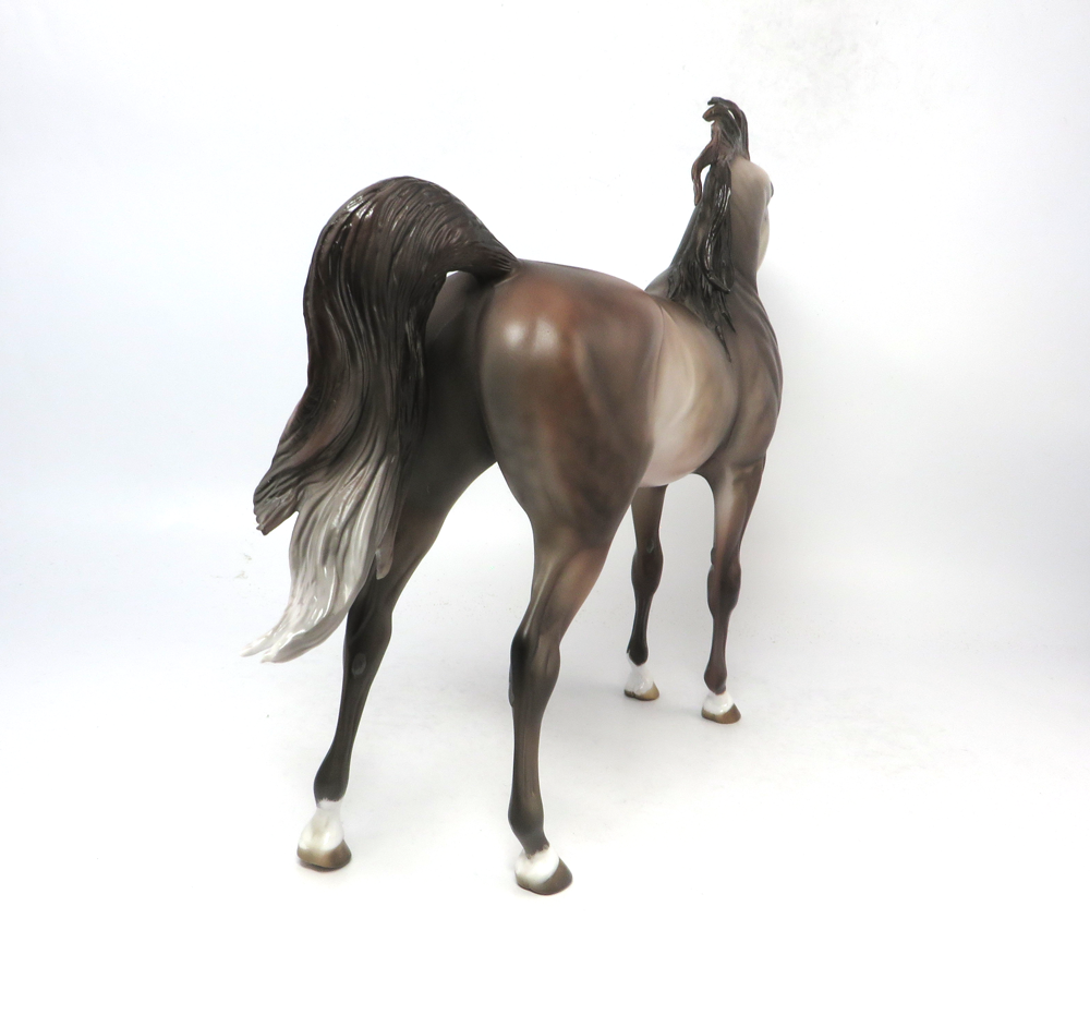 GUARD THE YARD- OOAK-ROSE GREY CM ARABIAN MODEL HORSE BY JULIE KEIM SB19