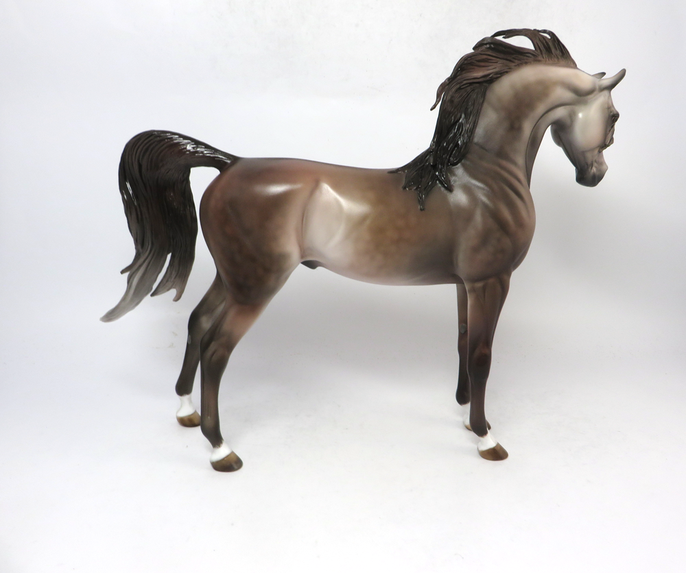 GUARD THE YARD- OOAK-ROSE GREY CM ARABIAN MODEL HORSE BY JULIE KEIM SB19