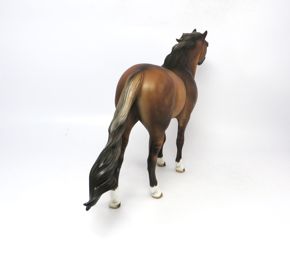 WIN THE DAY- OOAK SOOTY DUNALINO SPANISH MUSTANG MODEL HORSE BY JULIE KEIM SB19
