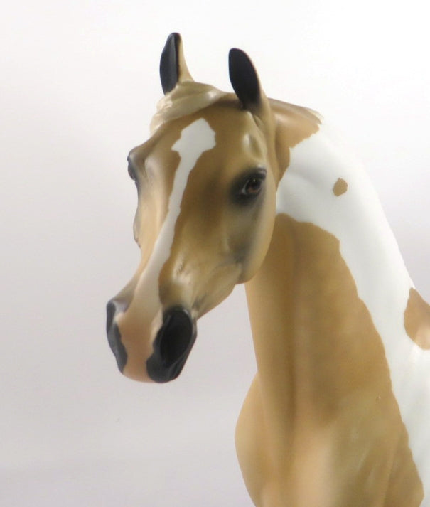 OUTTA SIGHT-OOAK DAPPLE PALOMINO PINTO ARABIAN MODEL HORSE 2/12/20