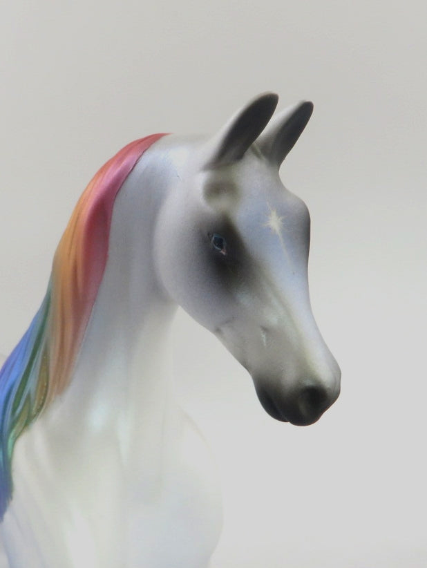 OVER THE RAINBOW - OOAK RAINBOW SADDLEBRED PEBBLES BY AUDREY DIXON WHS19