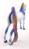 OVER THE RAINBOW - OOAK RAINBOW SADDLEBRED PEBBLES BY AUDREY DIXON WHS19
