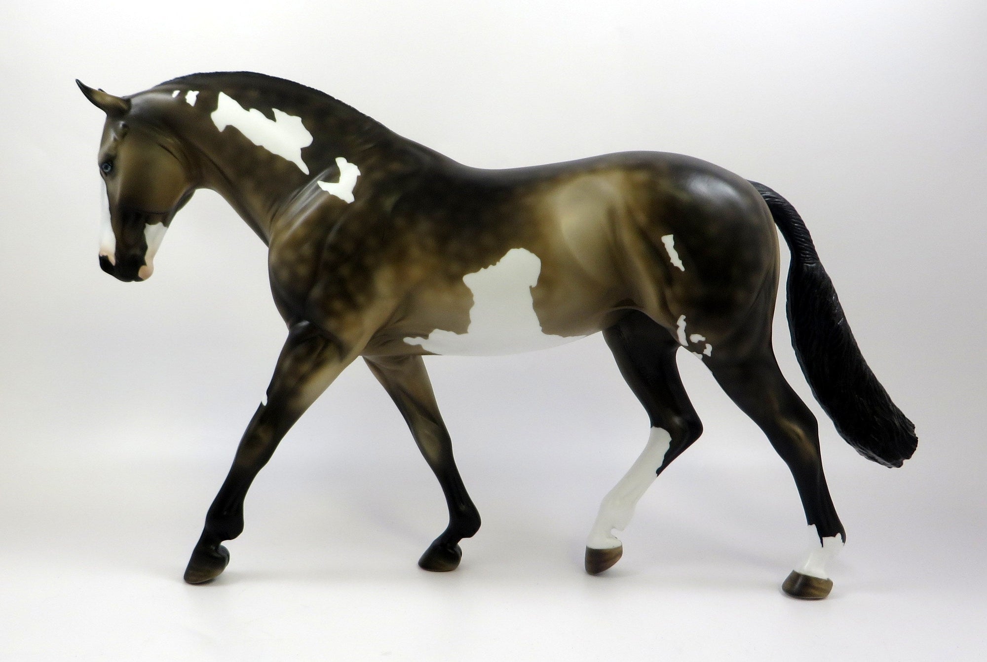 OXFORD - OOAK - DAPPLED SOOTY BUCKSKIN IRISH DRAFT MODEL HORSE EQ 2019