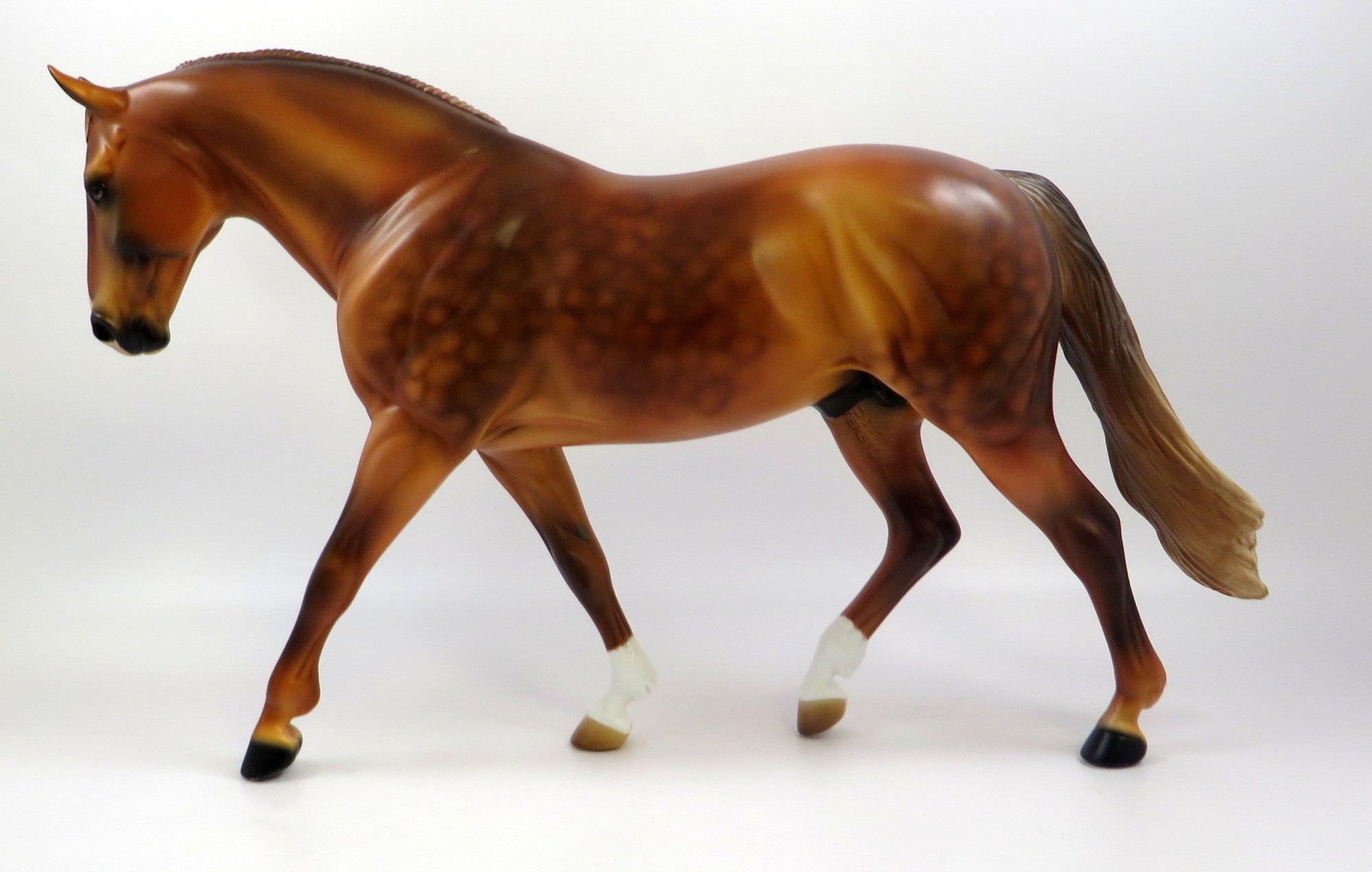 DUKEDOM - OOAK - DAPPLED CHESTNUT IRISH DRAFT MODEL HORSE EQ 2019