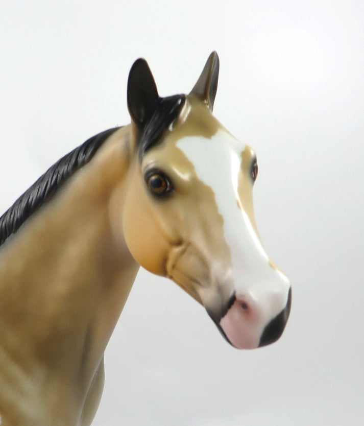 PAINT ME PROUD-OOAK DAPPLE BUCKSKIN SOOTY PINTO ISH MODEL HORSE 1/7/20