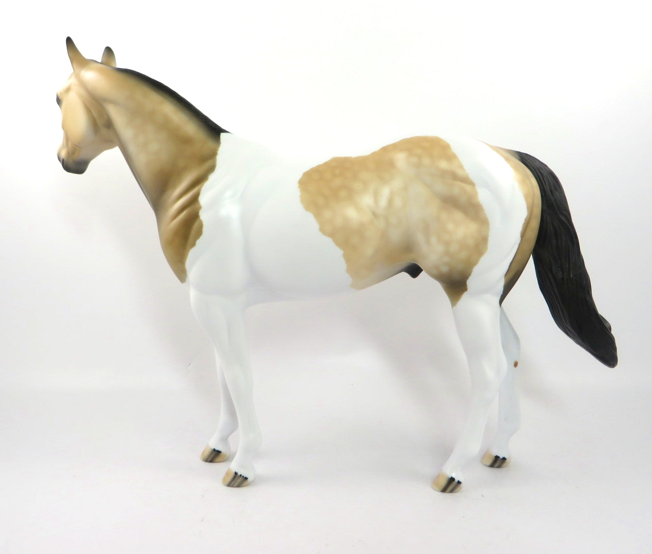 PAINT ME PROUD-OOAK DAPPLE BUCKSKIN SOOTY PINTO ISH MODEL HORSE 1/7/20