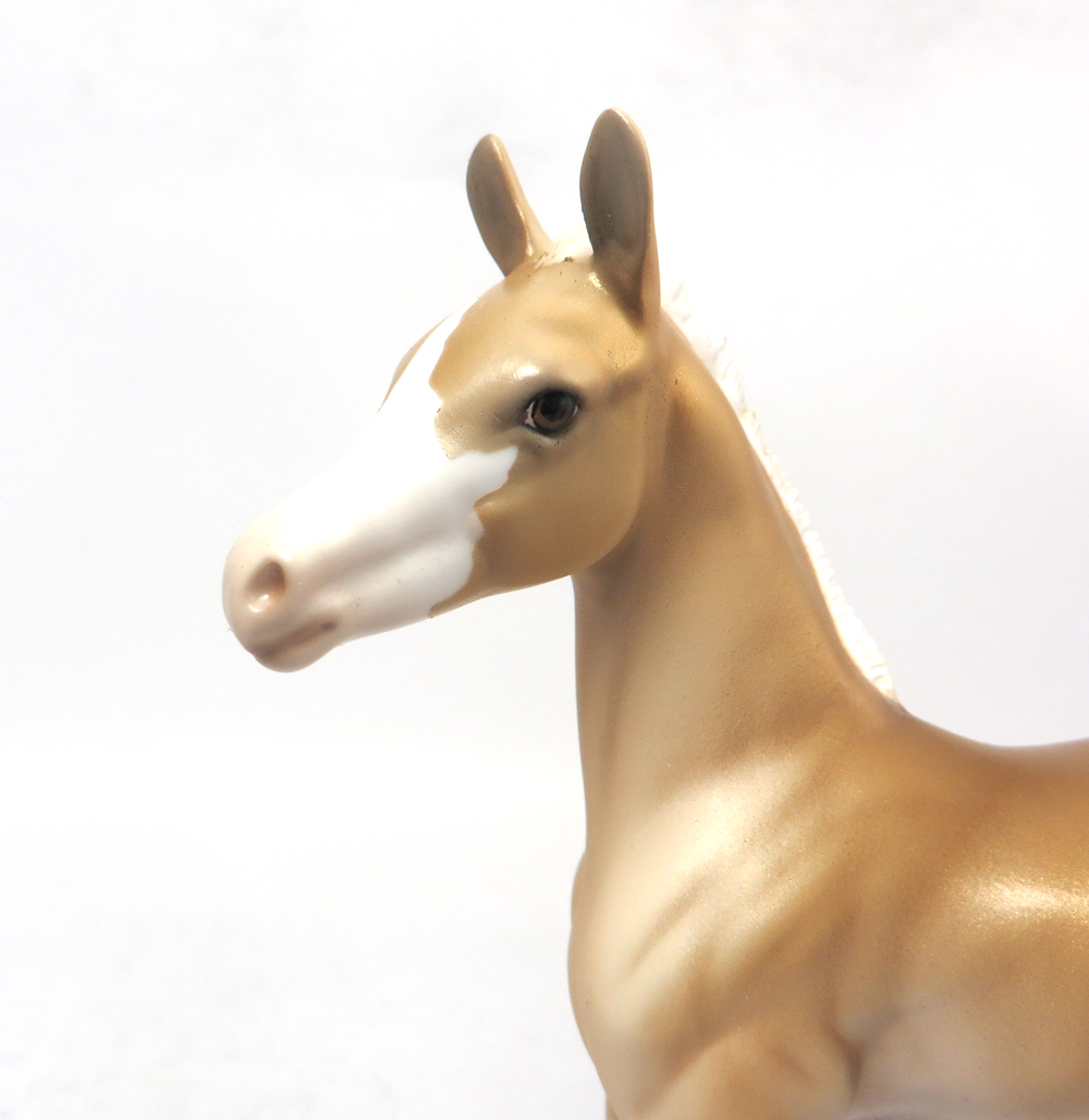 MARY MOONIE --- OOAK PALOMINO ARABIAN FOAL CUSTOM TAIL BY DAWN QUICK EA-19