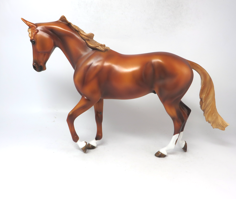 DELLS-OOAK -CHESTNUT THOROUGHBRED MODEL HORSE MW19