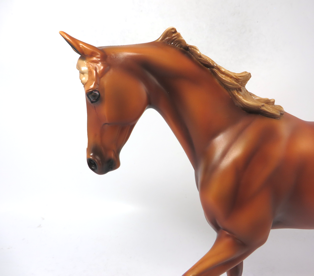 DELLS-OOAK -CHESTNUT THOROUGHBRED MODEL HORSE MW19