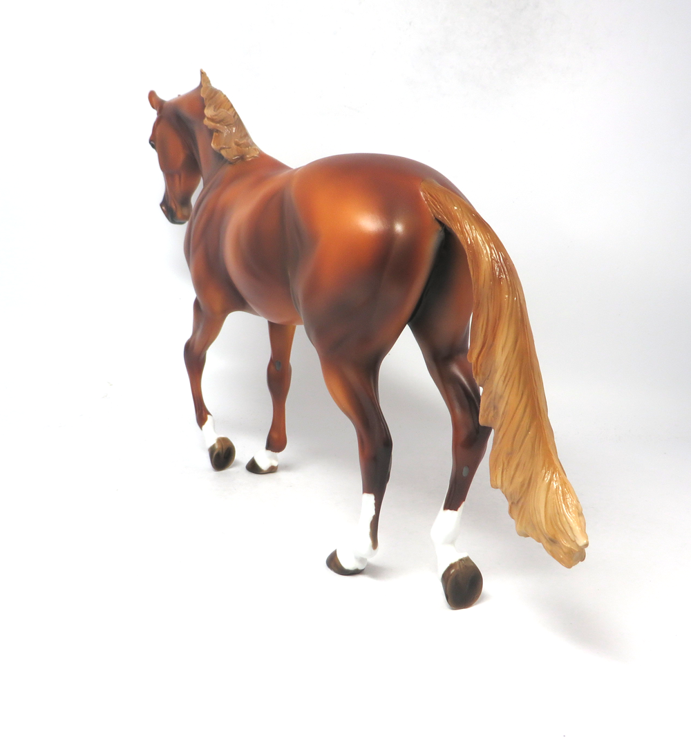 DELLS-OOAK -CHESTNUT THOROUGHBRED MODEL HORSE MW19