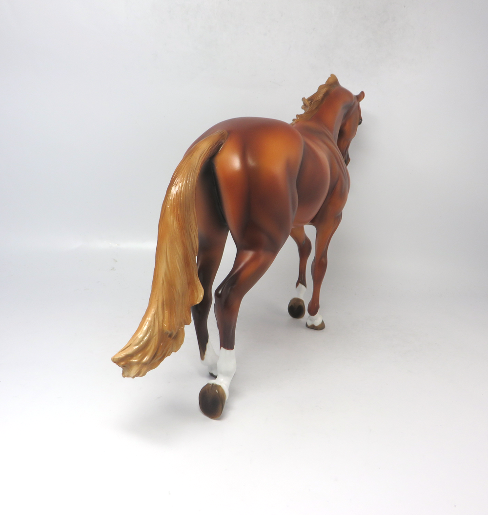 DELLS-OOAK -CHESTNUT THOROUGHBRED MODEL HORSE MW19