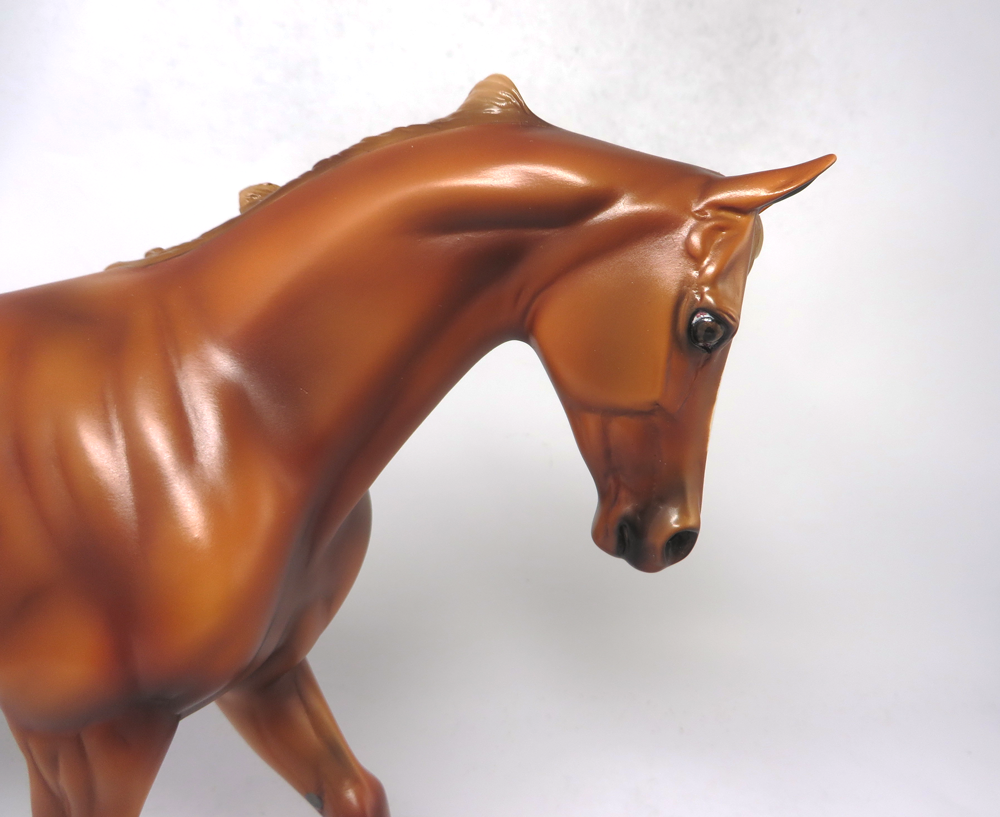 DELLS-OOAK -CHESTNUT THOROUGHBRED MODEL HORSE MW19
