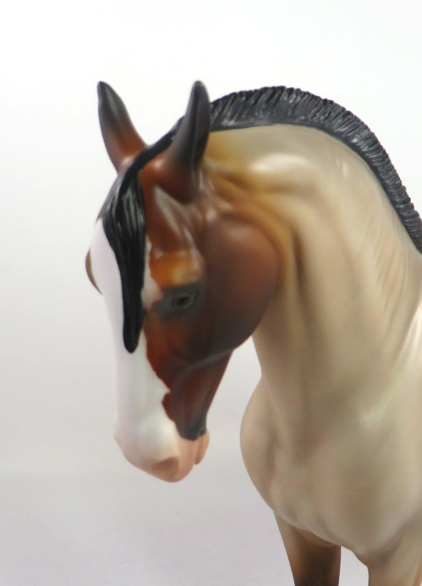 PANCAKES &amp; PAJAMAS - OOAK BUCKSKIN PINTO  ANDALUSIAN MODEL HORSE BY AUDREY DIXON PJ20