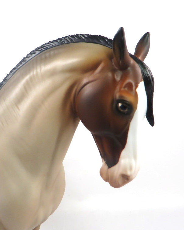 PANCAKES &amp; PAJAMAS - OOAK BUCKSKIN PINTO  ANDALUSIAN MODEL HORSE BY AUDREY DIXON PJ20