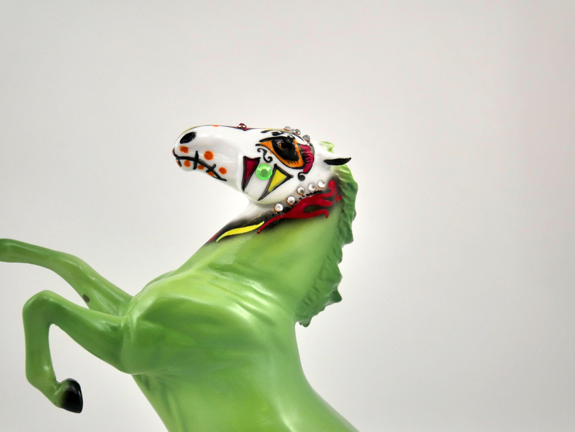 Pancho-OOAK Rearing Pebble Sugar Skull  MM 2020