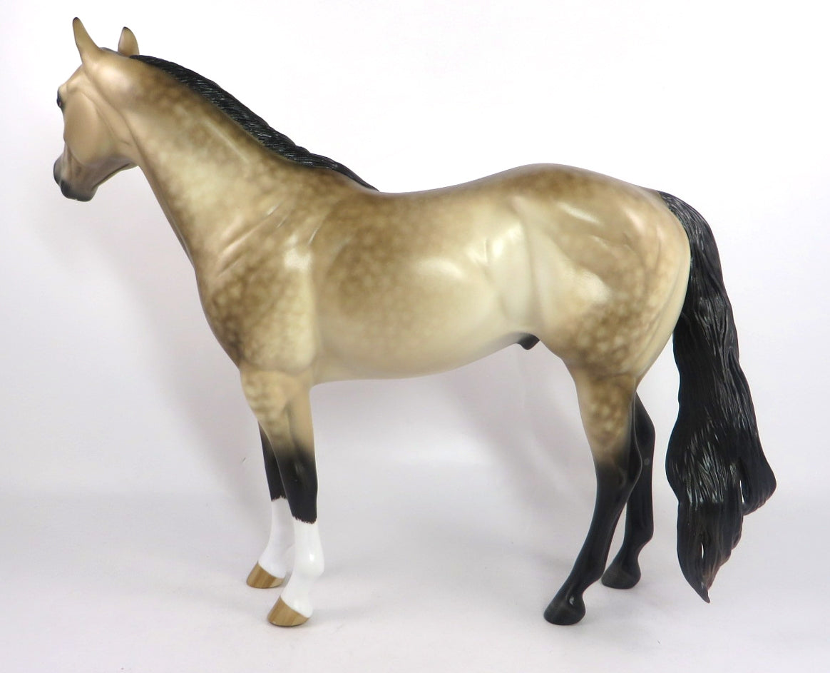 PANGWANGLE-OOAK DAPPLE BUCKSKIN ISH MODEL HORSE 2/6/20