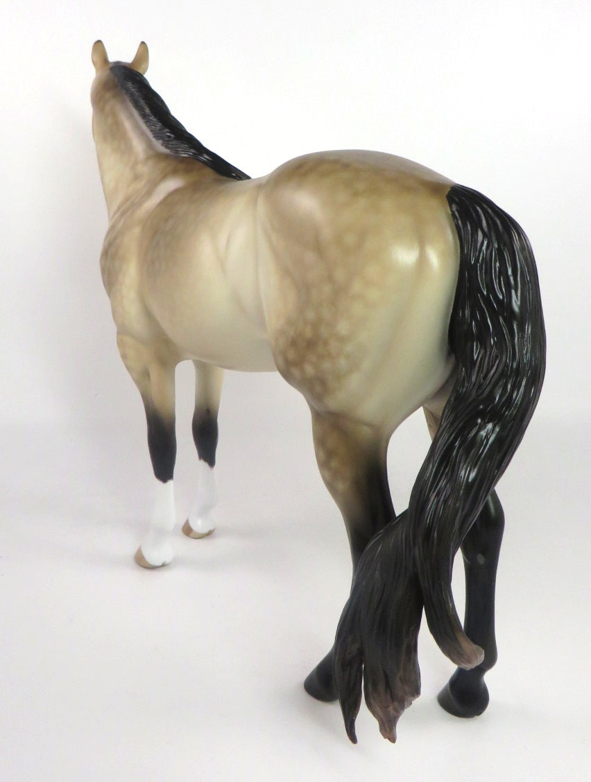 PANGWANGLE-OOAK DAPPLE BUCKSKIN ISH MODEL HORSE 2/6/20