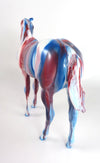 PATRIOTIC PUNCH RIBBON CANDY- OOAK RIBBON CANDY WEANLING MODEL HORSE BY KAYLA WESSE WHS 19